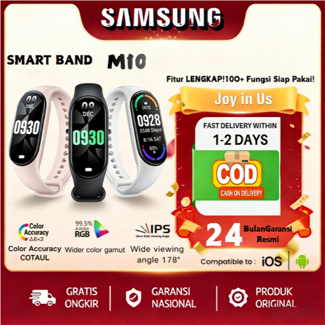 [TERLARIS] SAMSUNG Smartwatch M10Anti Air IP67 Jam Tangan Kesehatan & Olahraga Hematacc  DIY Wallpap