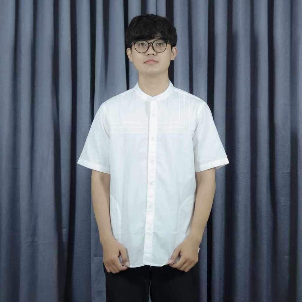 Kemeja Koko Pria Pendek Cardinal CAHAI03068P 08A Putih Polos Katun Original