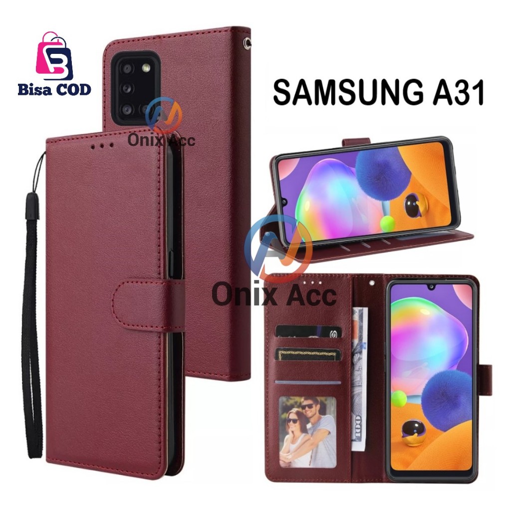 Flip Case SAMSUNG A31 Casing Dompet Kulit
