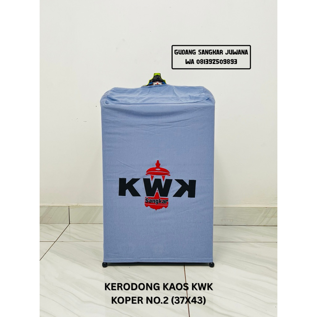 READY STOK Kerodong Kaos KWK Koper No.2 ukuran 37x43 warna Merah, Biru, Abu