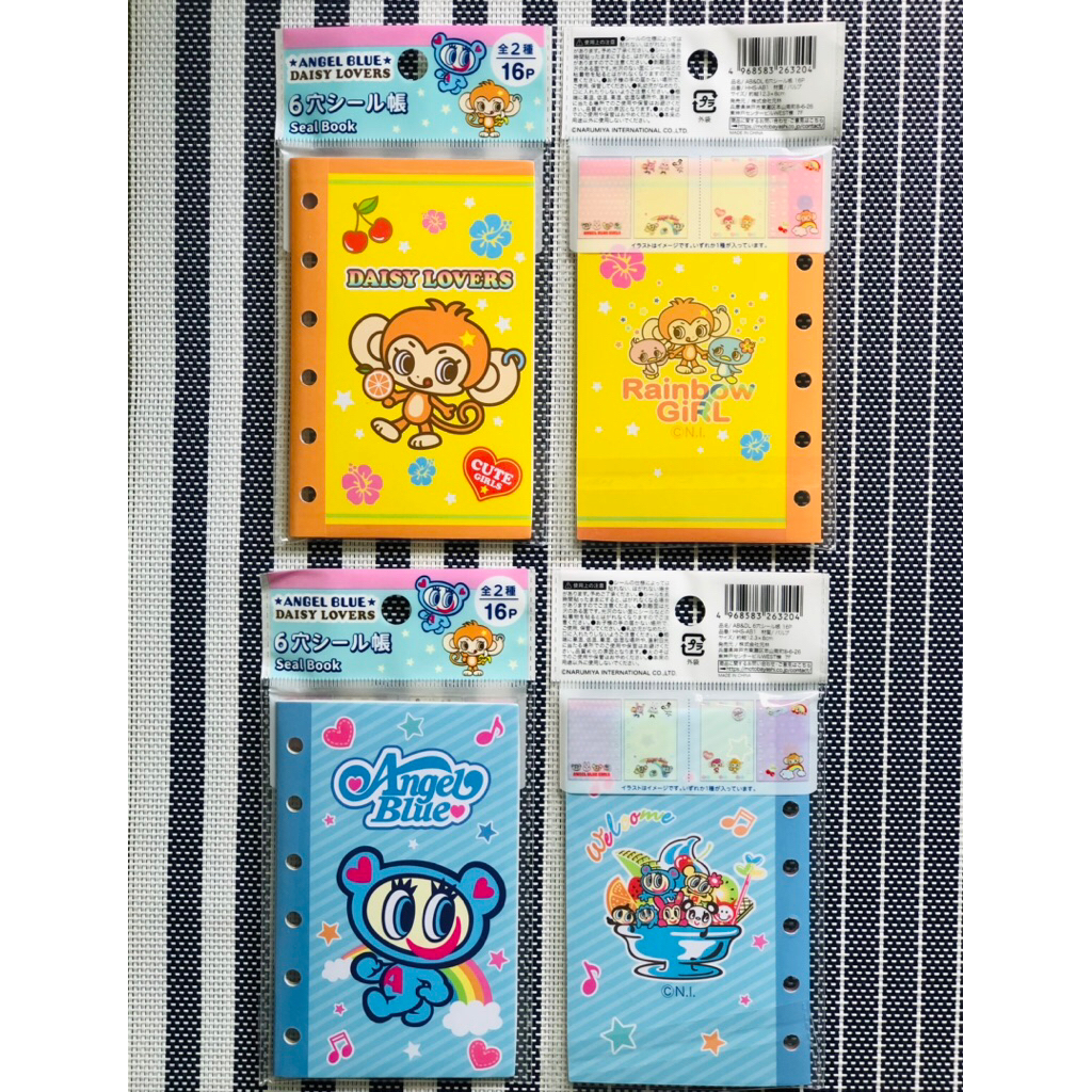 angel blue daisy lovers seal book buku stiker original japan