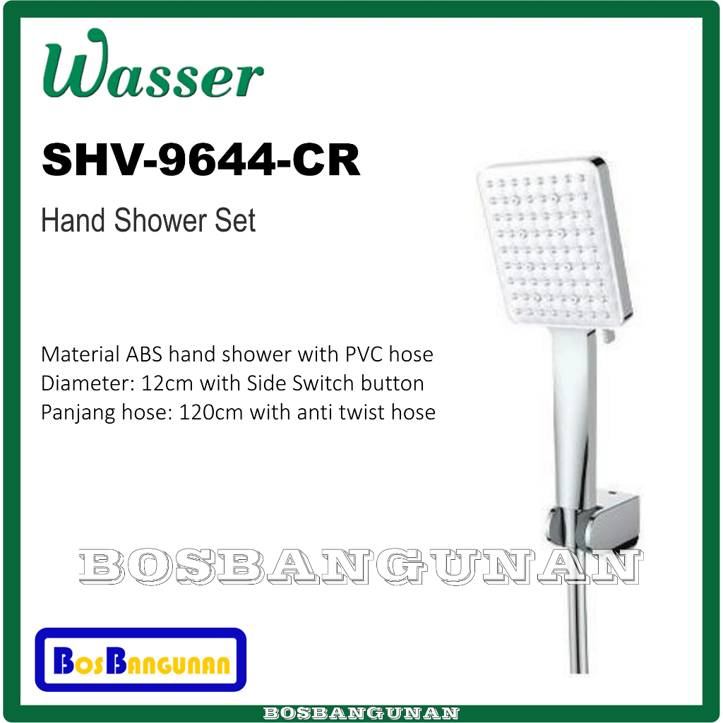 Hand Shower Set WASSER SHV-9644-CR Chrome / Shower Set WASSER SHV 9644 CR / Hand Shower Set WASSER