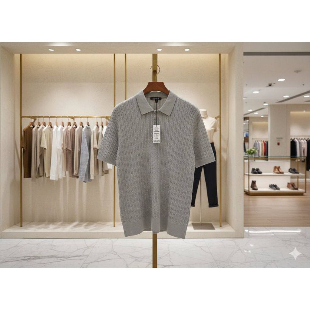 8SCNDS - TSHIRT RAJUT LENGAN PENDEK PRIA