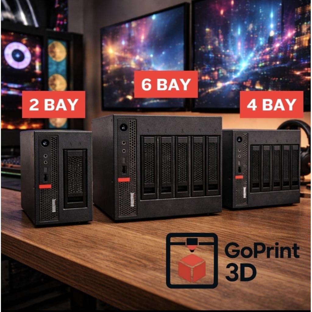 ThinkNAS – 2x / 4x / 6x HDD NAS Enclosure for Lenovo M920q