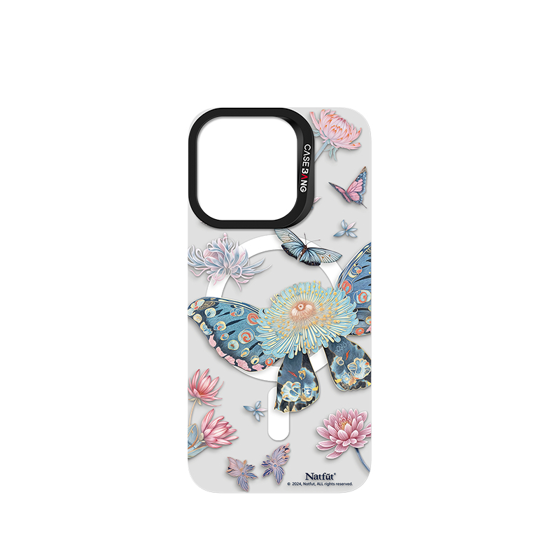Casebang Removable Phone Case Cover Natfut Series - Oriental Butterfly Magnetic Casing Iphone