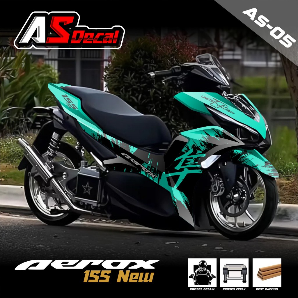 (BISA COD) Decal Sticker Full Body Yamaha Aerox NEW - Stiker Decal Aerox NEW Full Body AS.05