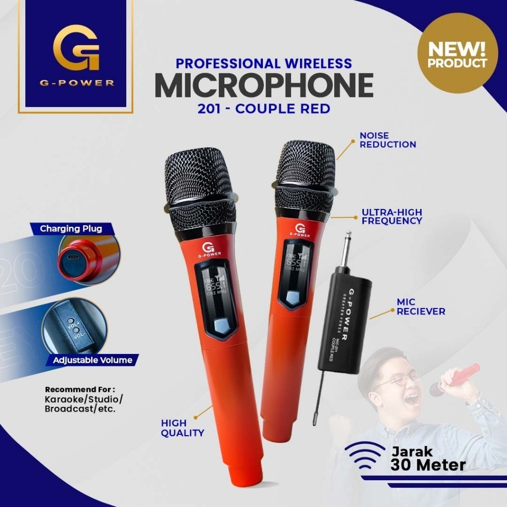 MIC WIRELESS G-POWER MIC 201 COUPLE
