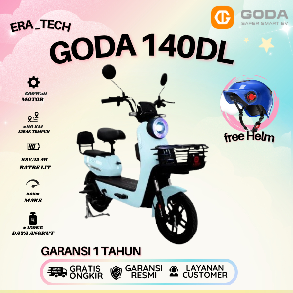 TERMURAH Sepeda Listrik Goda 140DL POWER 500W Garansi Resmi