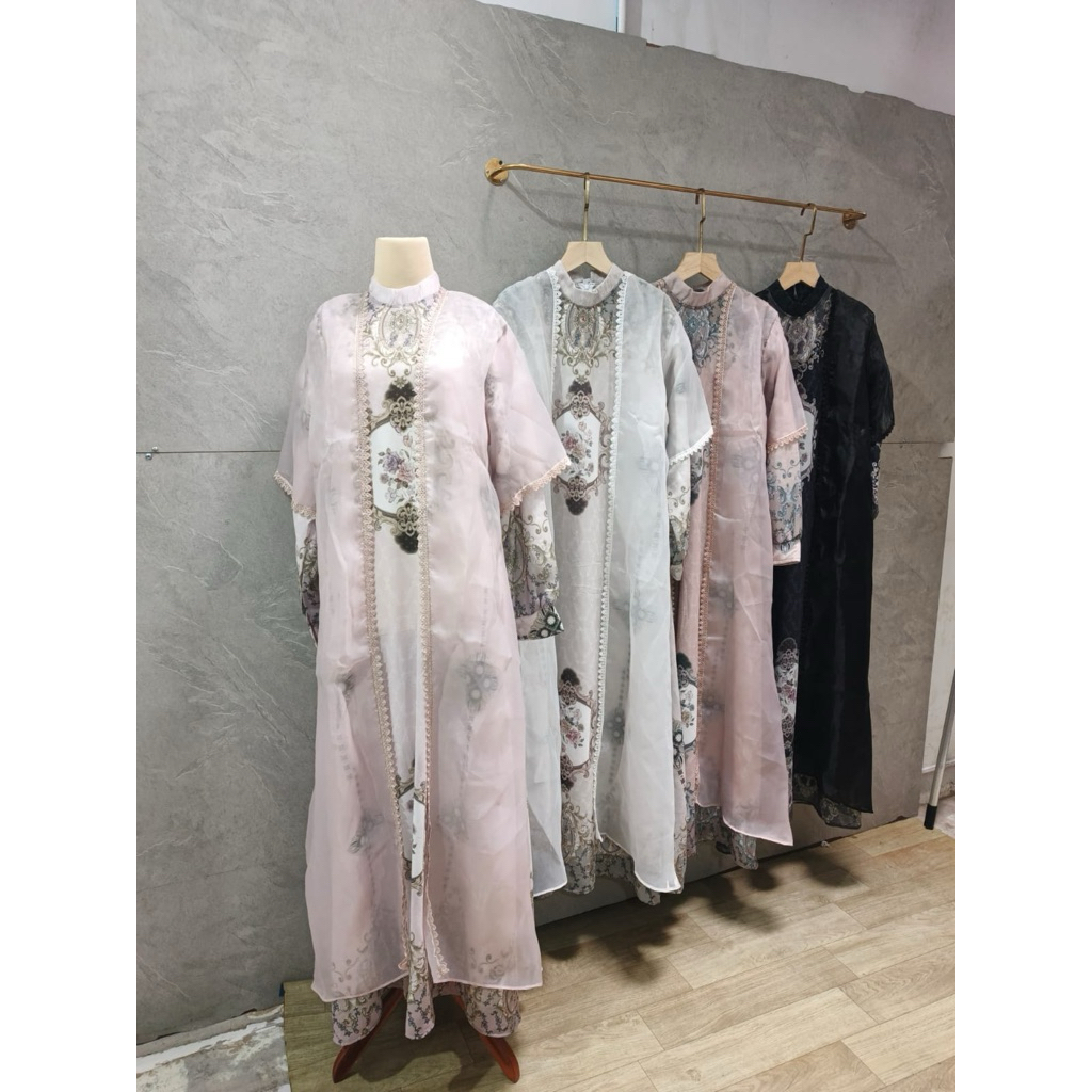 MALIQA DRESS ORGANZA MEWAH PREMIUM/ DRESS HARI RAYA/ DRESS ORGANZA