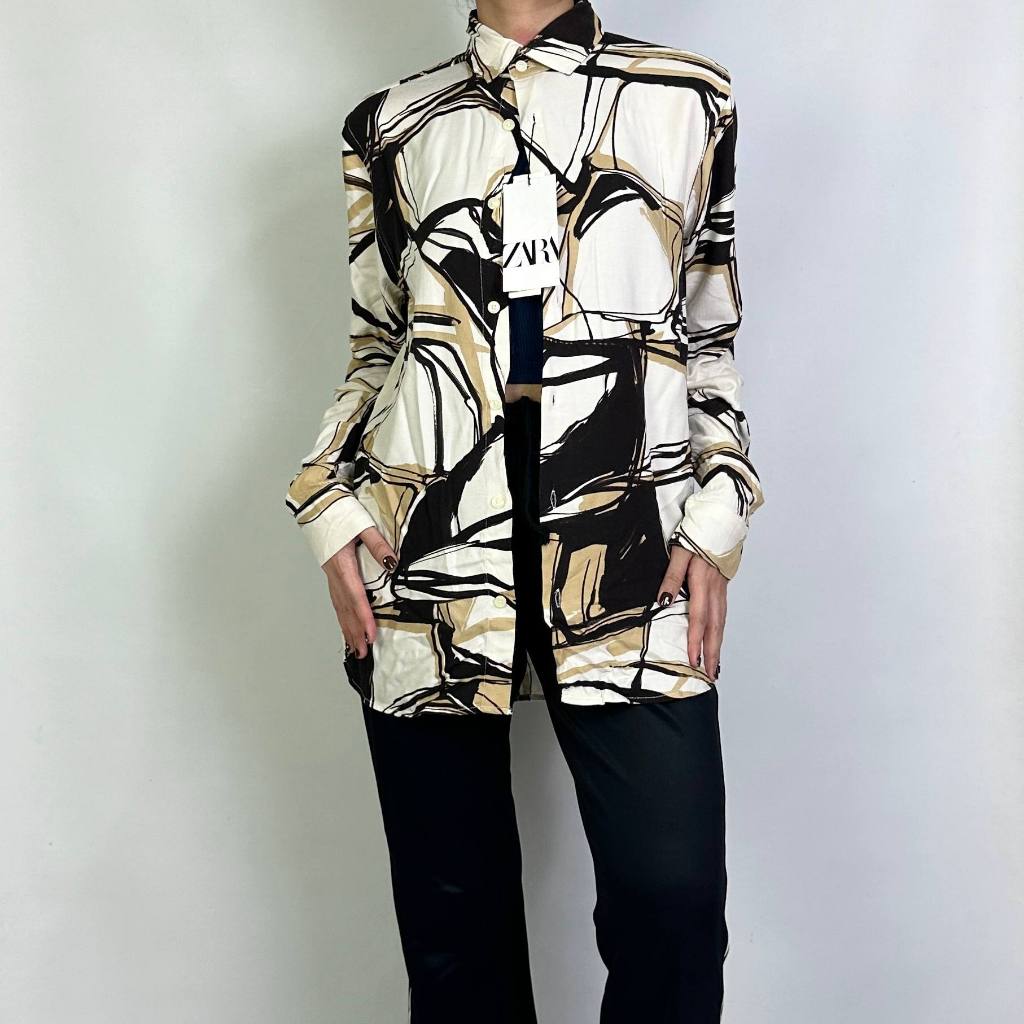 kemeja wanita Zara size S (masih baru) 100% original 090126A