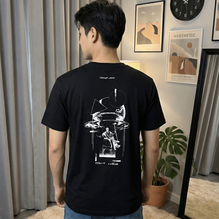 Forbidden Pearce Tshirt - Astronaut Graphic Tee - Black - Nyaman Saat Di Pakai