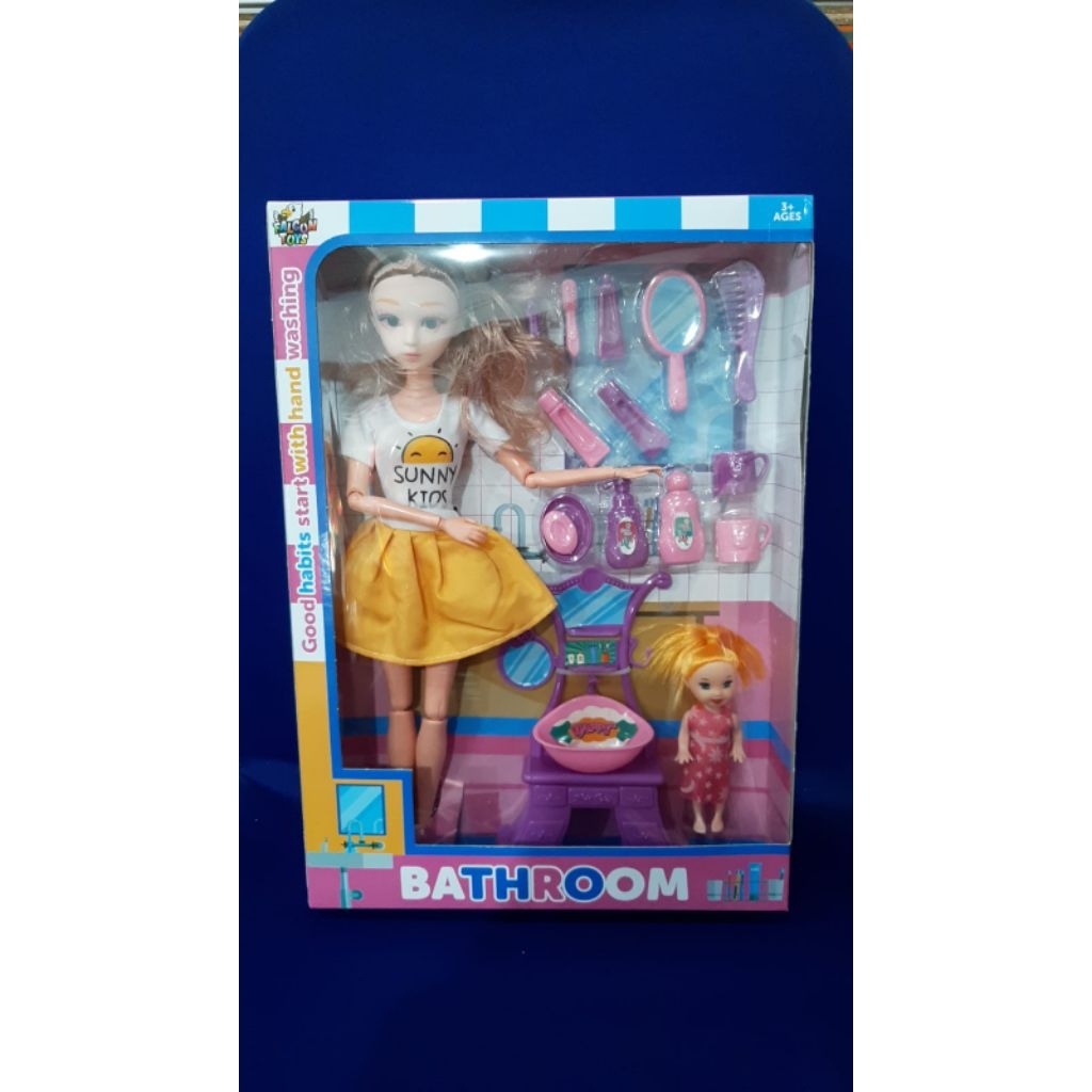 mainan toys barby dewasa dan anak bathroom  dus