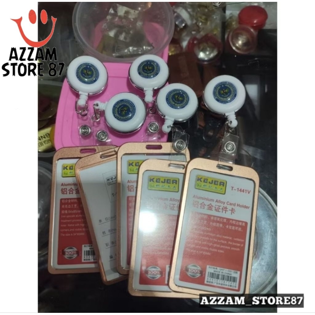 Tali Lanyard Name Tag ID Card Holder Model Yoyo Logo IMIPAS Terbaru Mika Gold