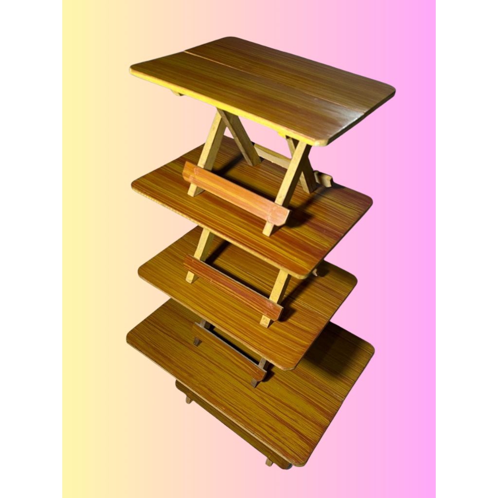 Meja Lipat Kayu Portable Multifungsi serat kayu| meja belajar lipat kayu