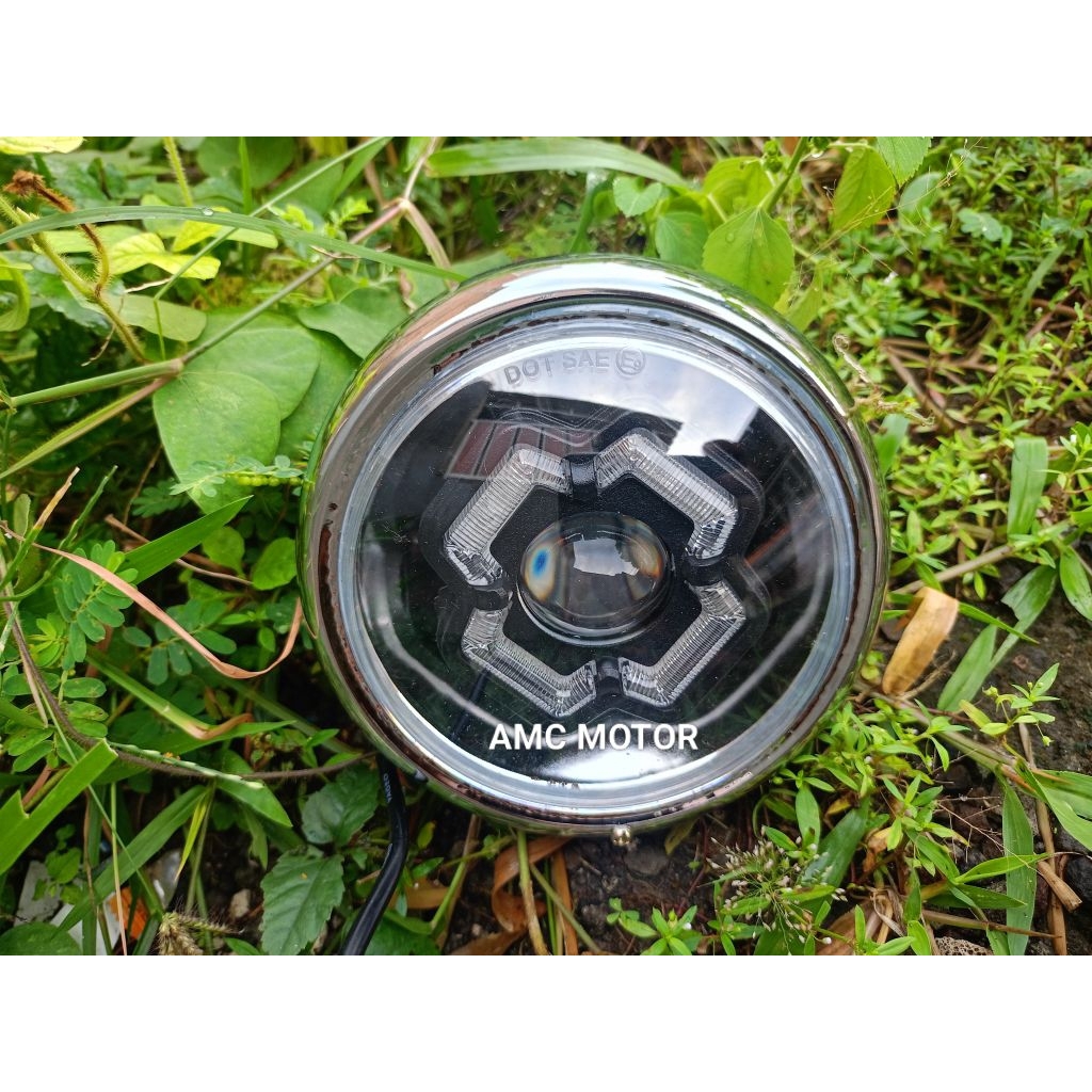 lampu biled C70 hexagon RGB reflektor C70 biled