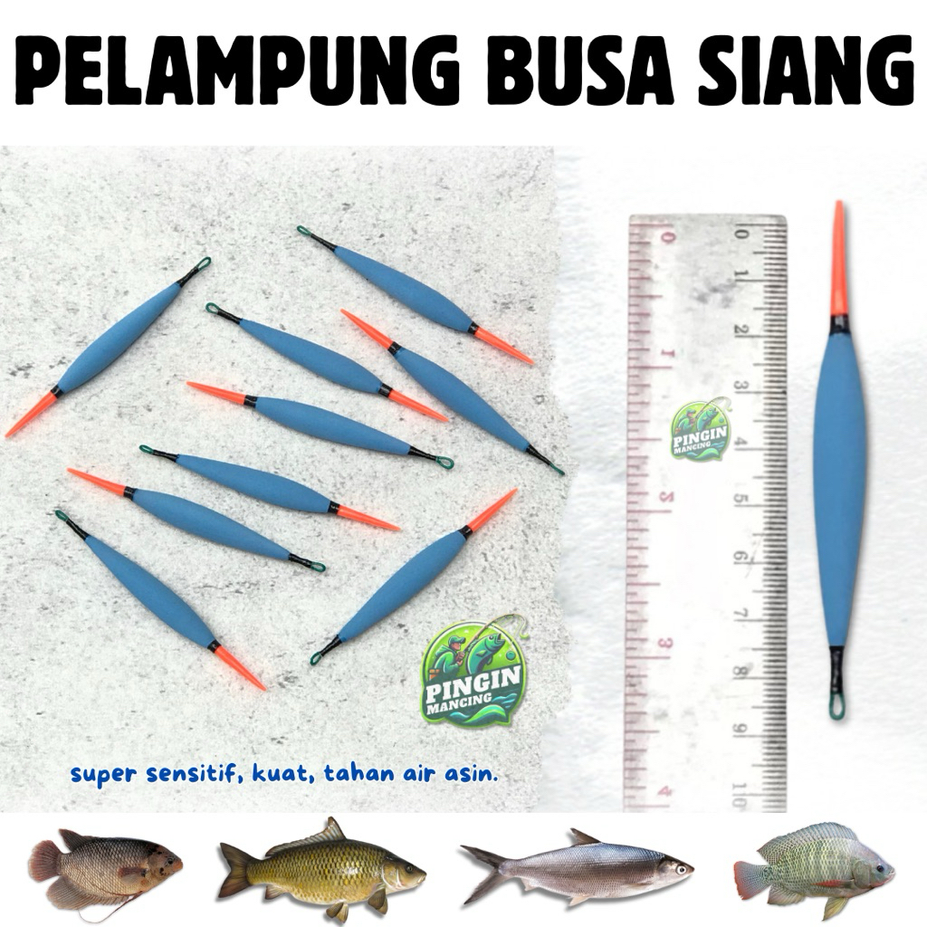 Pelampung Pancing Busa Jarum Siang Super Sensitif Ikan Mas Nila Gurami Bandeng Patin Bawal Lele Warn