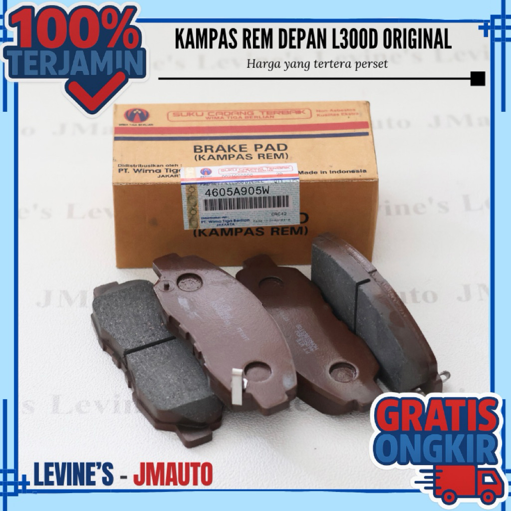 Kampas rem DEPAN L300 Diesel original 4605A905W / brake pad L300 diesel / kampas rem L300 depan