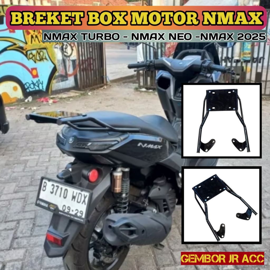 Breket Box Nmax | Bracket Breket Dudukan Top Box Nmax Turbo - Nmax Neo - Nmax 2025 | Tempat Box moto