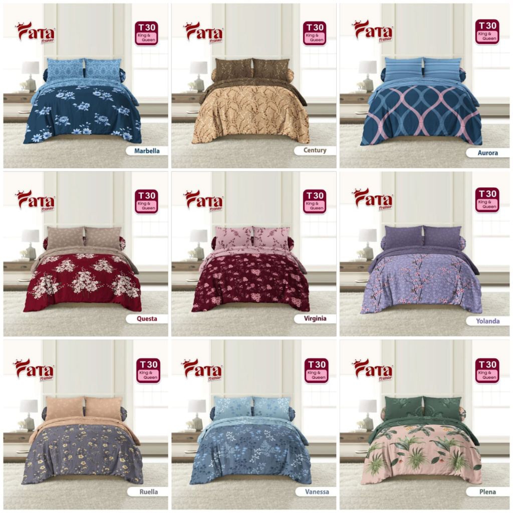 Bedcover satu set FATA tinggi 30 / satu set bedcover FATA ukuran 180x200x30