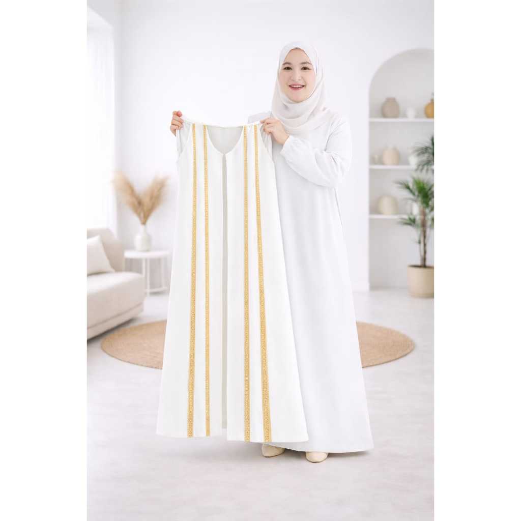 GAMIS + ROMPI LEPAS // gamis ceruty babydoll // OUTER CERUTY