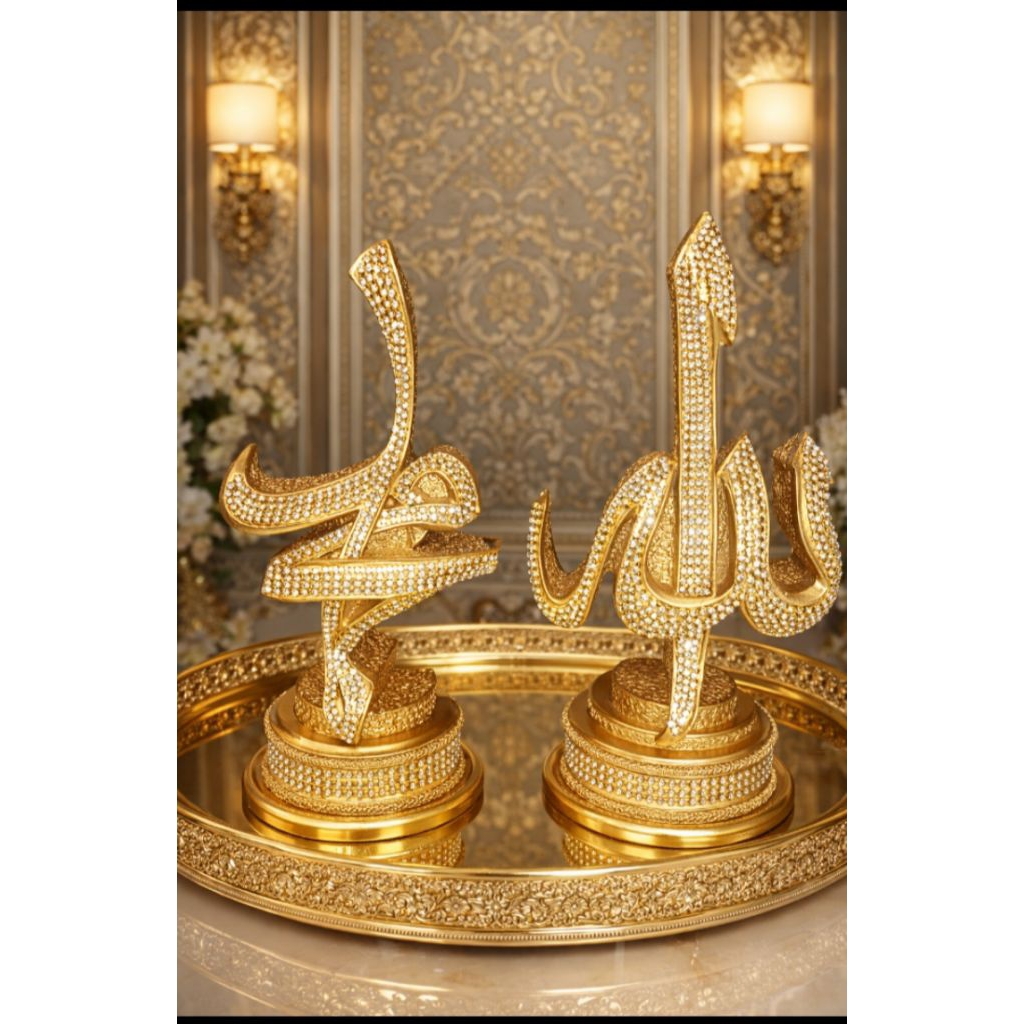 Pajangan hiasan meja lafadz Allah Muhammad#souvenir#hiasan