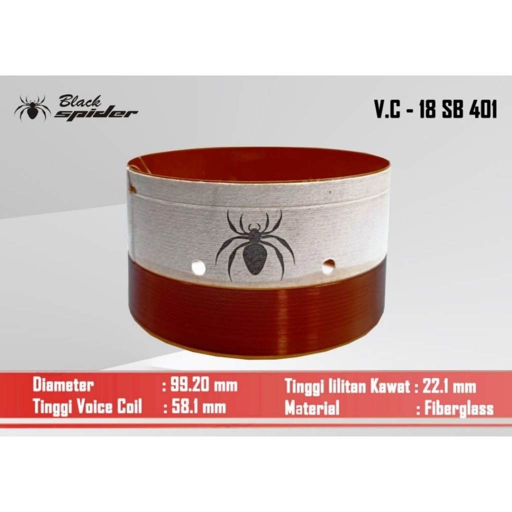 SPOL/Voice Coil 18SB-401 Original Black Spider