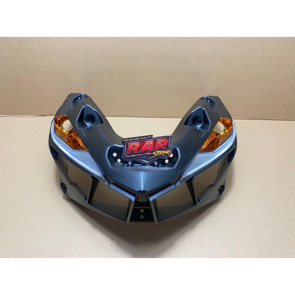 Frame + Mika Alis Lampu Depan Honda Vario 125 / 150 Led Old  Custom Black Housing Sen Orange Origina