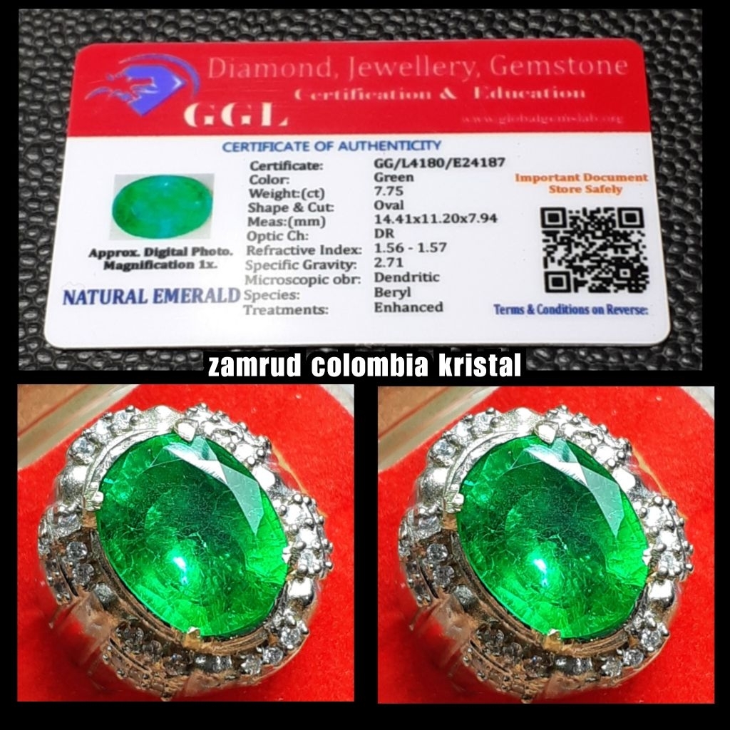 jamrud colombia kristal warna asli ijo botol HQ