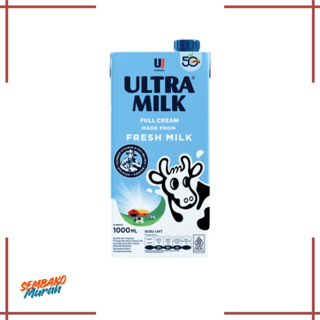 SUSU ULTRA MILK UHT FULL CREAM 1 LITER