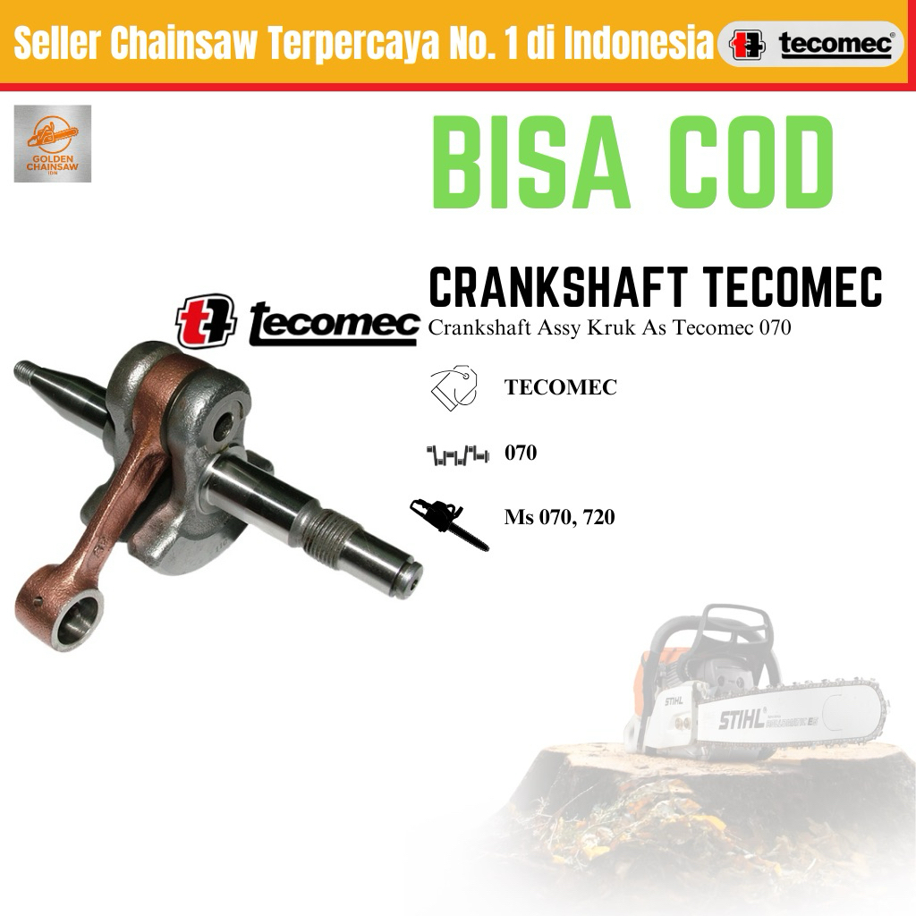 Crankshaft Assy Tecomec 070 Komplit.Kruk As/ Askruk Mesin Senso 070 Tecomec Fullset