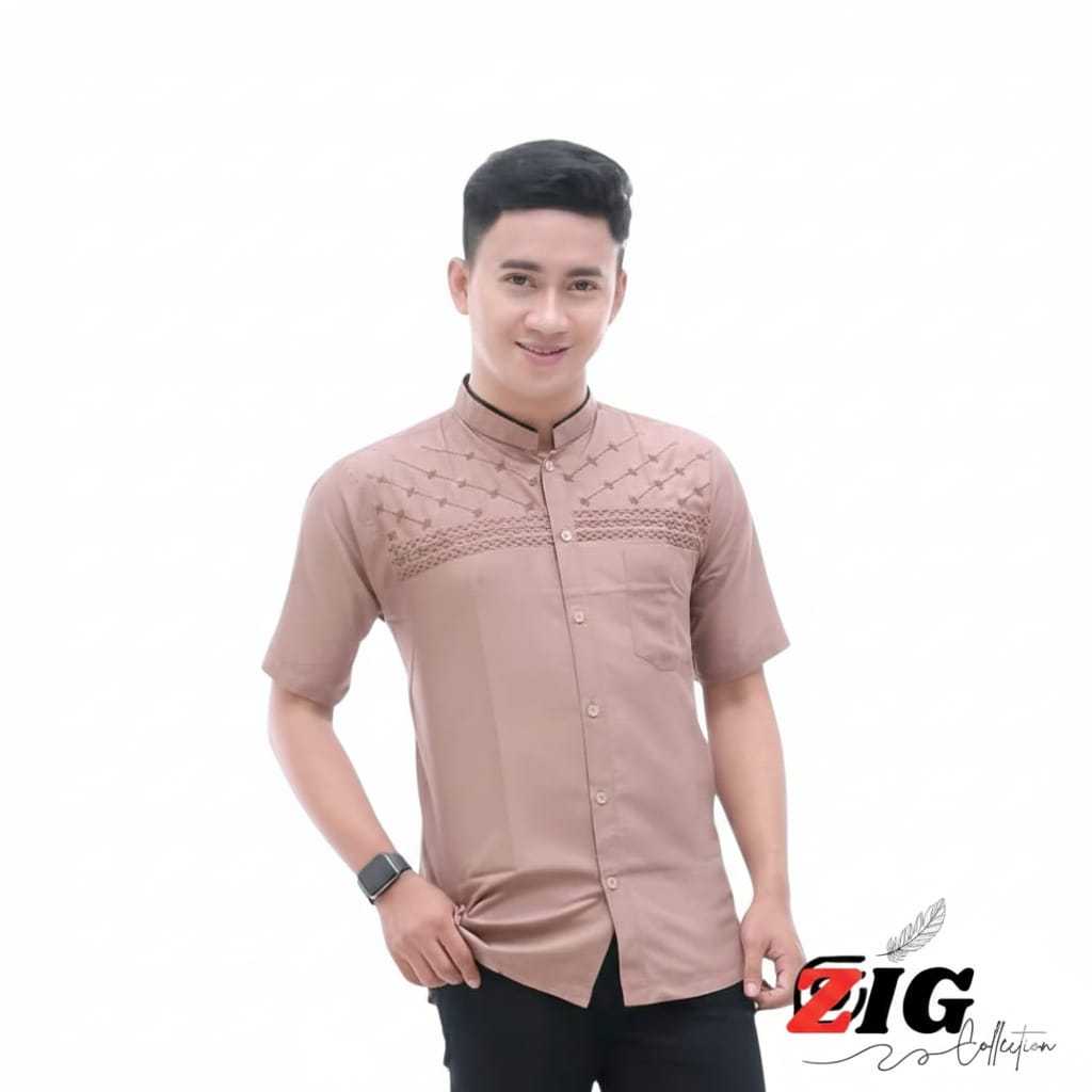 BAJU KOKO pria Dewasa M L XL XXL BORIDR JASUKE untuk beribadah sholat,pengajian,tahlilan warna hitam