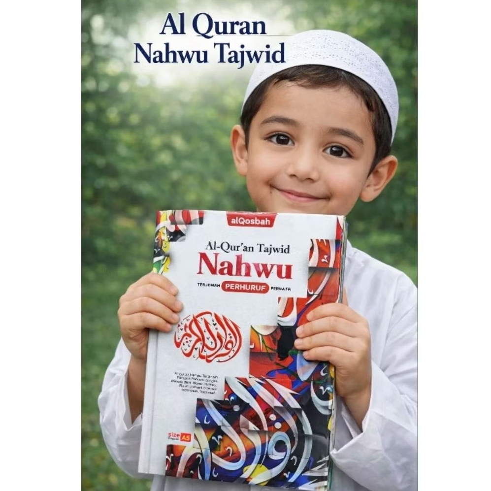 AL-QUR'AN NAHWU A5 TAJWID / ALQURAN NAHWU PERHURUF TERJEMAH PERHURUF PERKATA FULL COLOUR