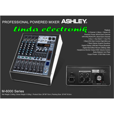 power mixer ashley m6000 ashley m 6000 garansi resmi original