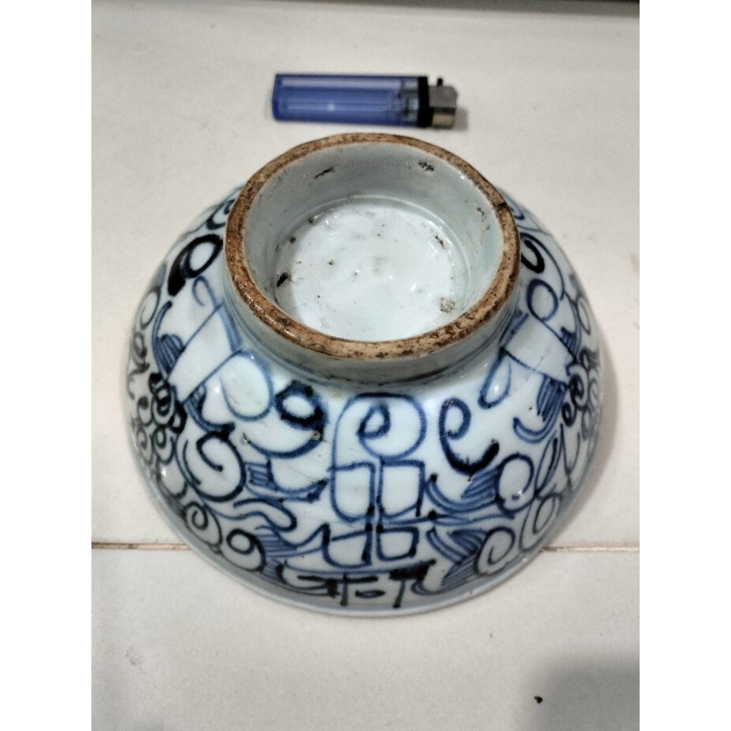 Mangkok kuno china porselen temuan sungai dia16cm