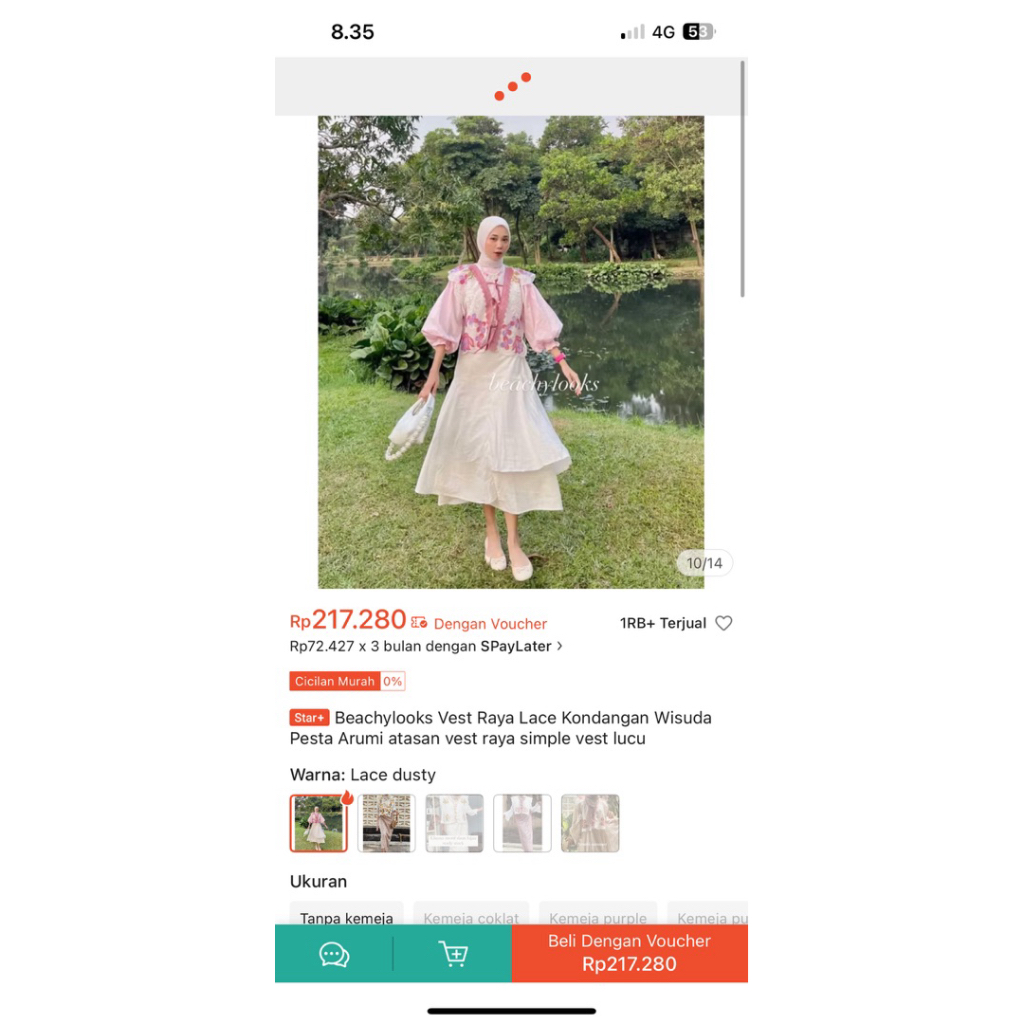 beachylooks vest preloved