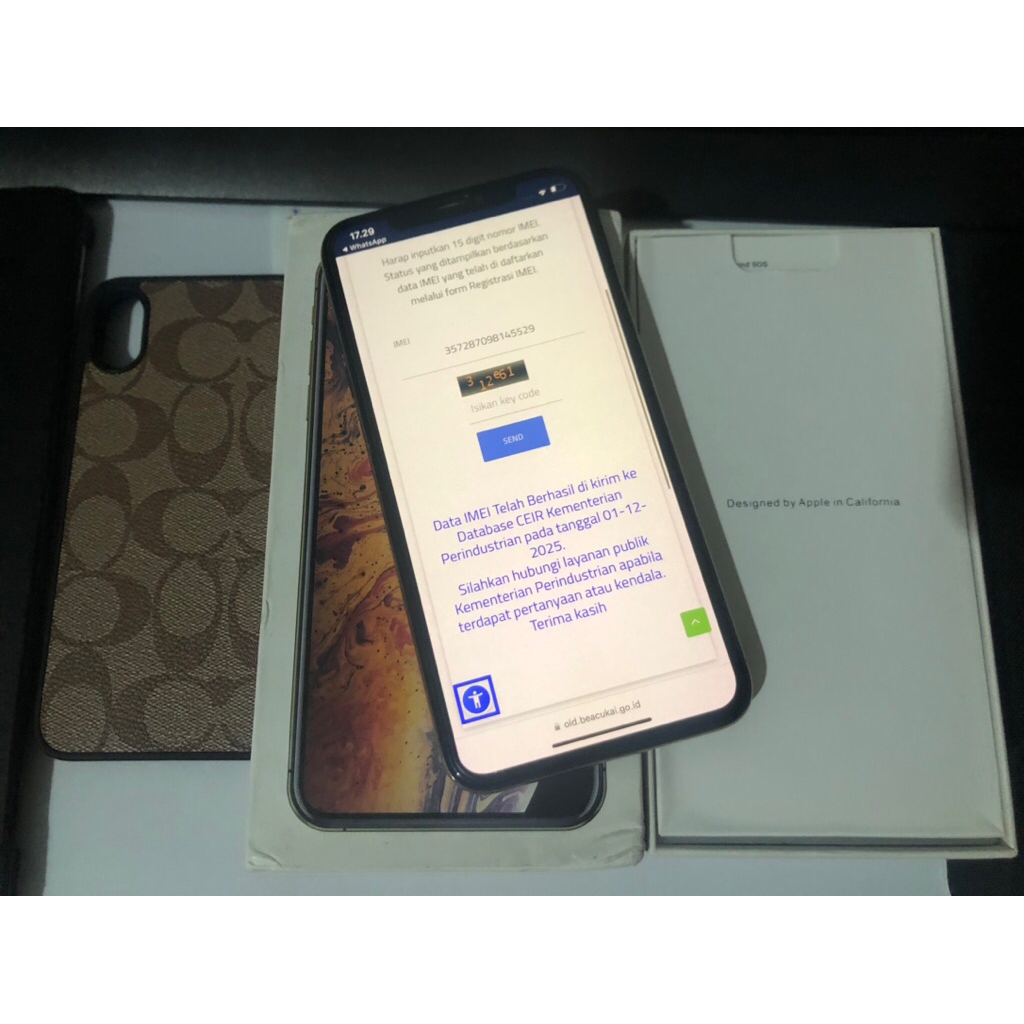 iphone XS max 256GB resmi beacukai bea cukai BC second