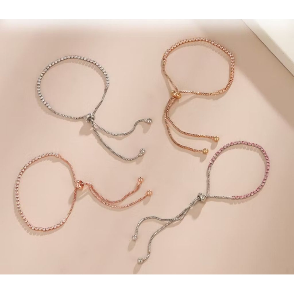 Gelang Serut Wanita emas silver imitasi Desain Elegan Tahan Lama Harga Terjangkau