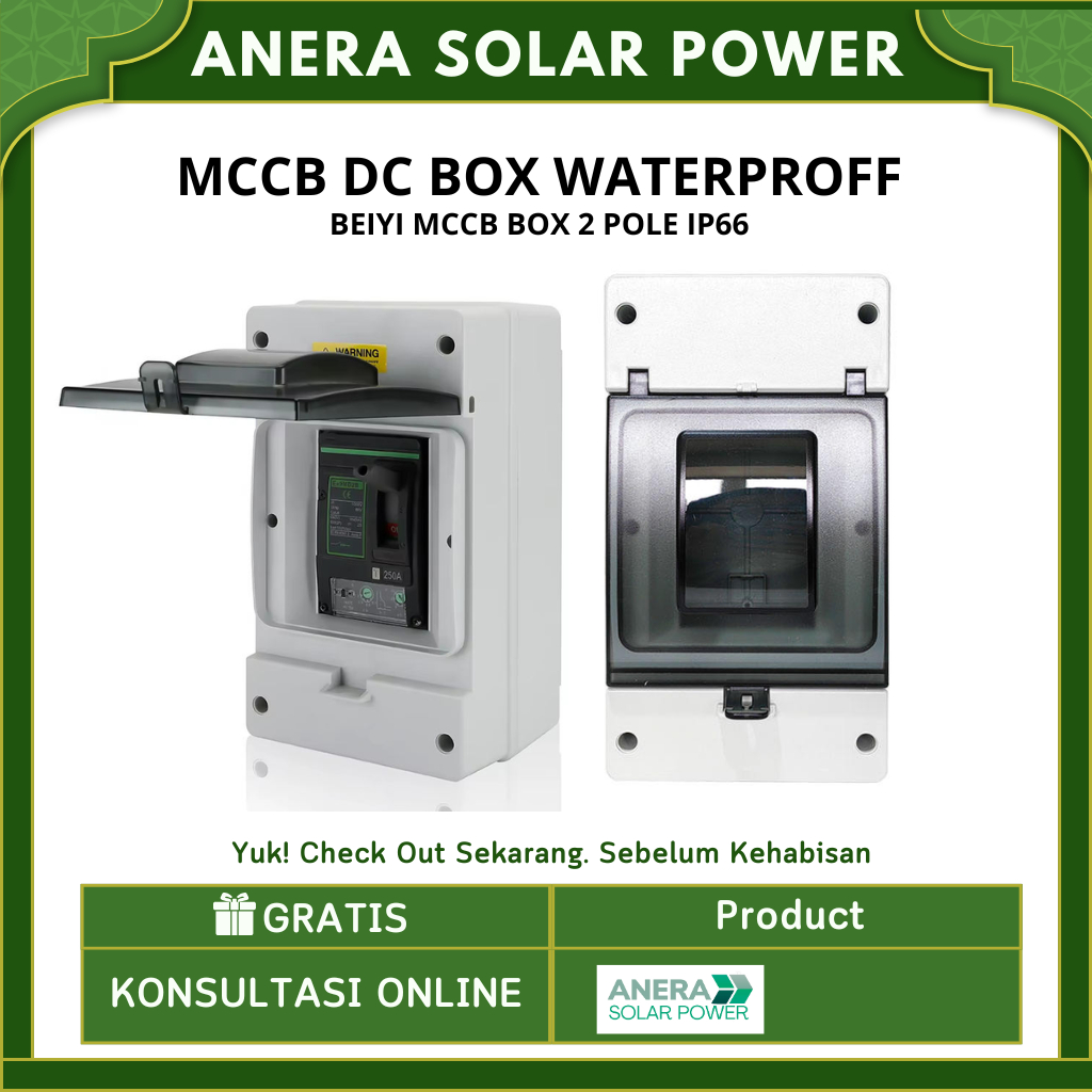 Box Distribution MCCB DC Battery Waterproff Panel Surya Charging Station Baterai Panel Surya Solar P