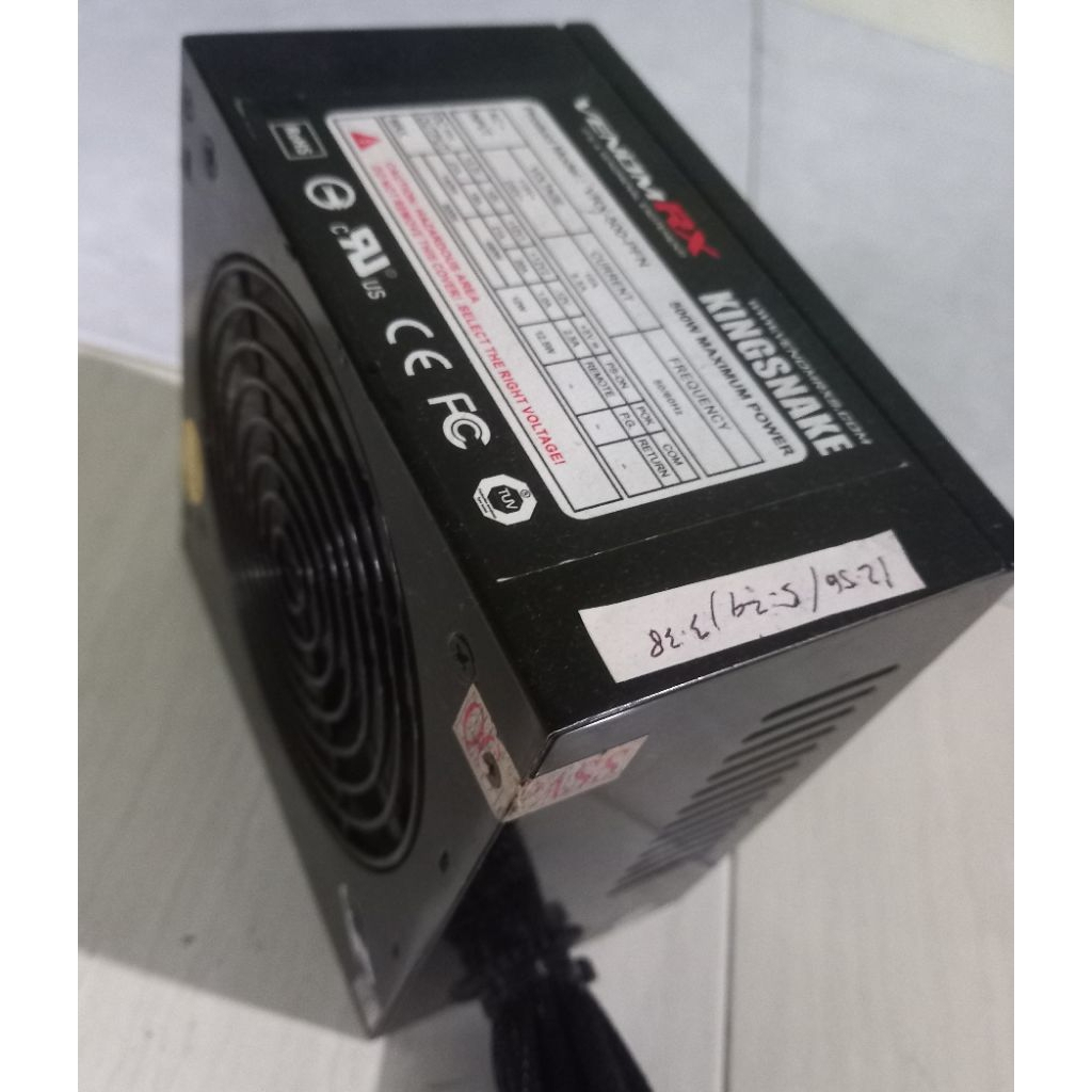 Power supply PSU Gaming Venom RX KINGSNAKE 500W Second preloved