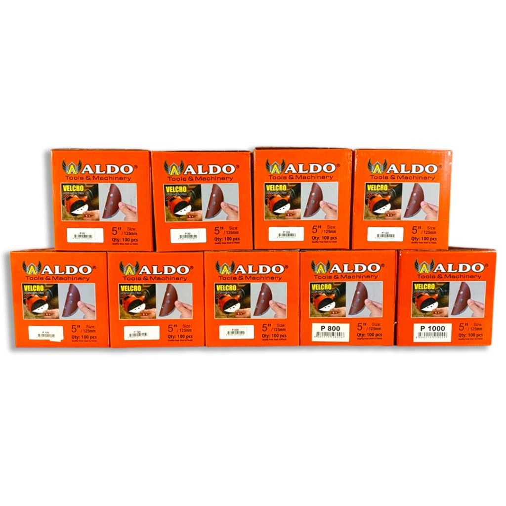 Amplas Bulat 5" Velcro Tempel 5 In 125 mm 8 Lubang ALDO KOTAK