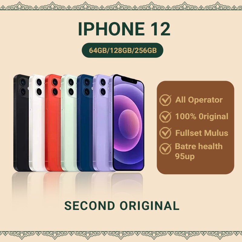 IBOX  iPhone 12 128GB/64GB FULL SET SECOND HAND,SECOND MULUS GARANSI TERPERCAYA