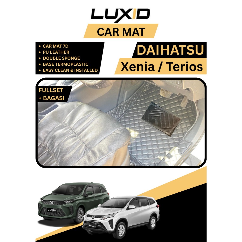 LUXID Car Mat Karpet Mobil Premium Daihatsu Xenia series Terios series Fullset Garansi Resmi 1 Tahun