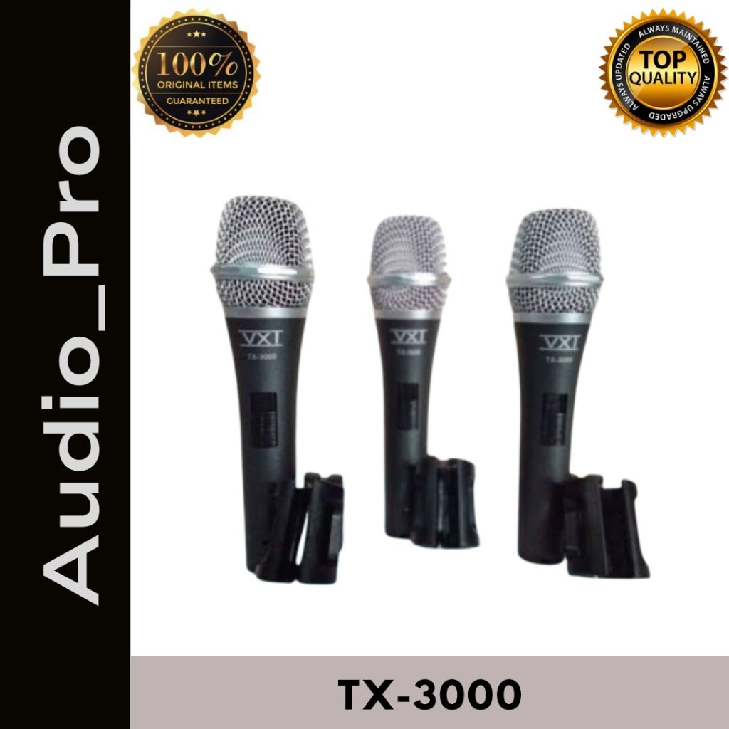 MIC VXT TX 3000 TX3000 MICROPHONE 3 MIC KABEL ORIGINAL