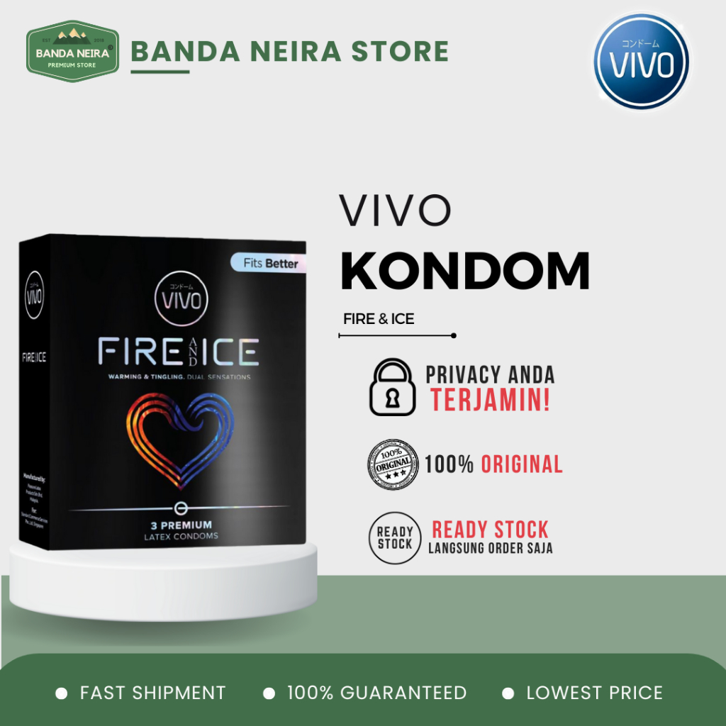 VIVO Fire & Ice Condom / Kondom Hangat dan Dingin