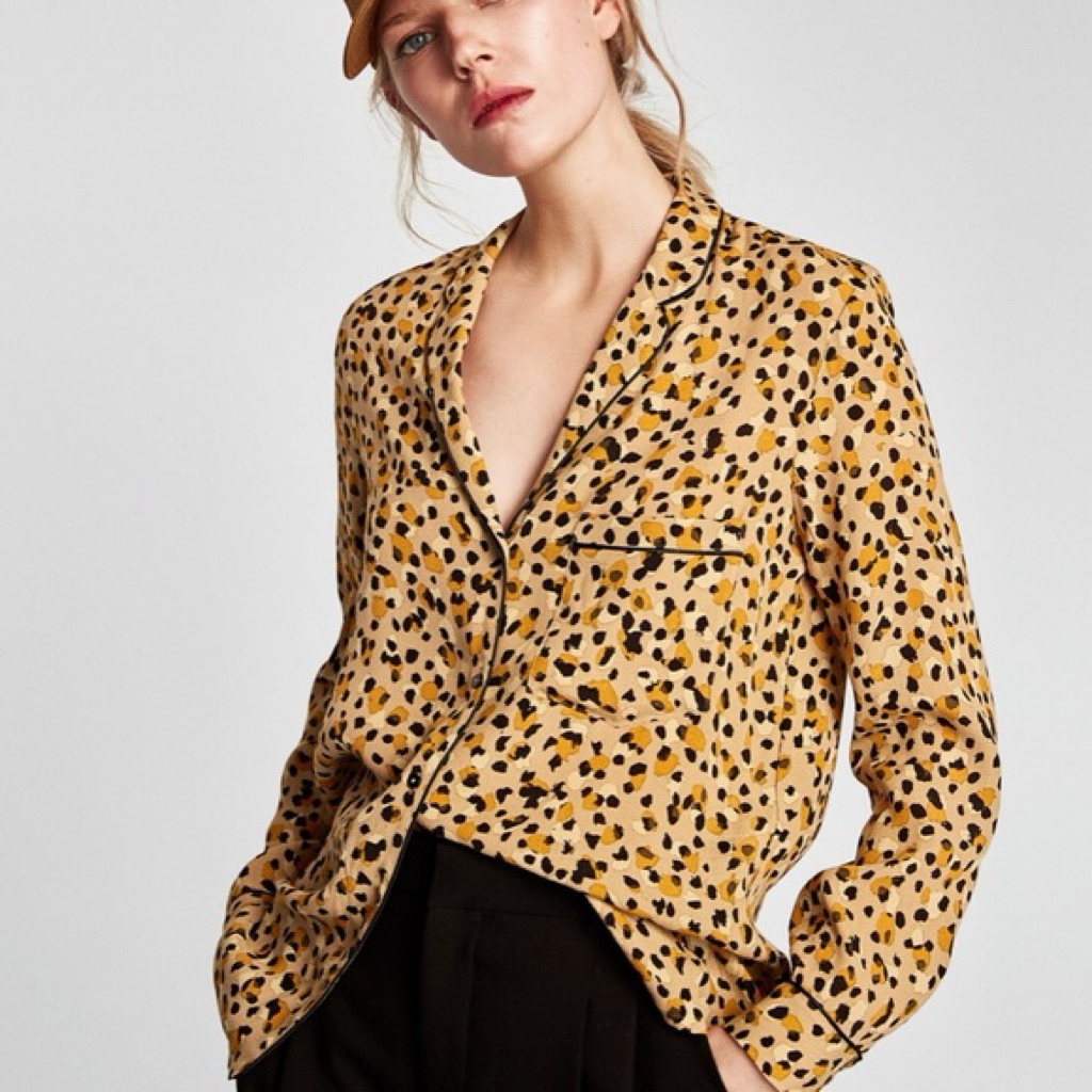 ZARA Leopard Blouse