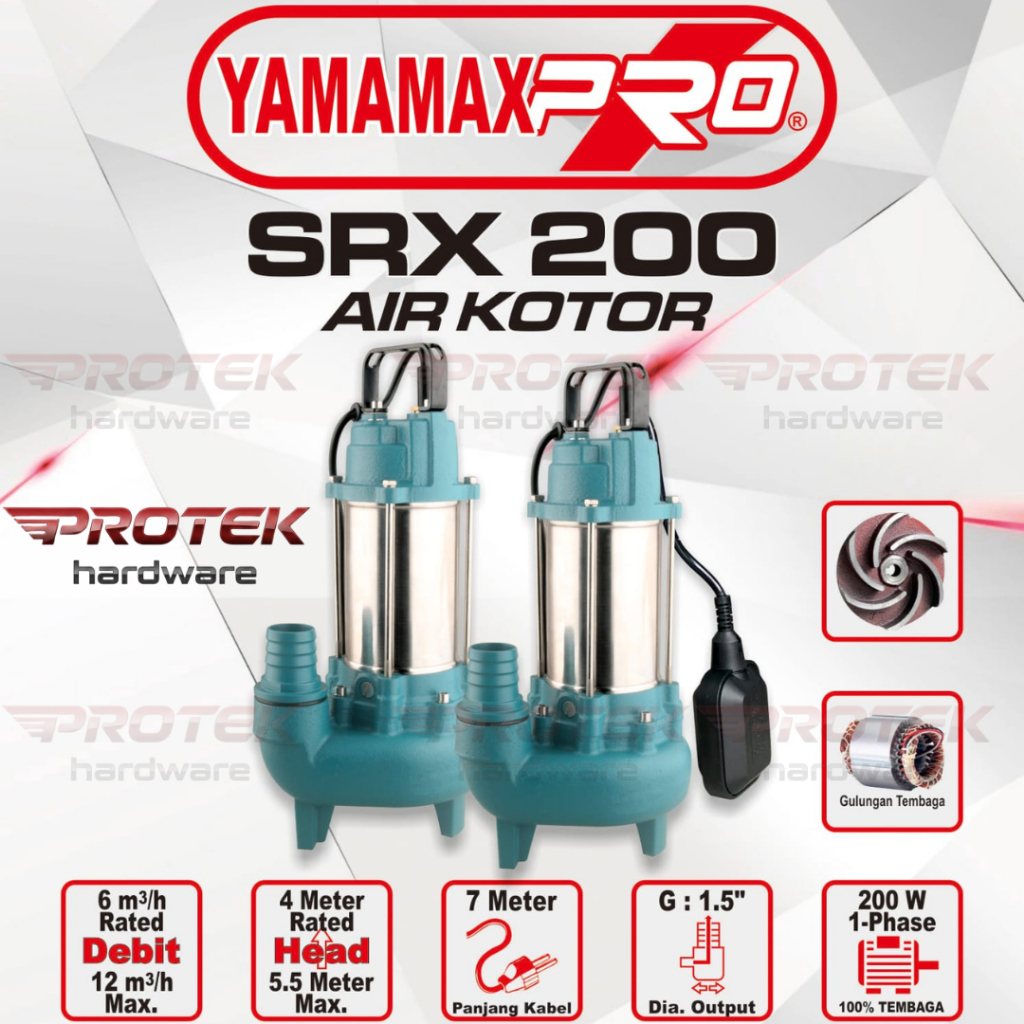 Pompa Celup Yamamax SRX 200 AUTO/MANUAL Submersible Pump Pompa Air Sumur Dalam