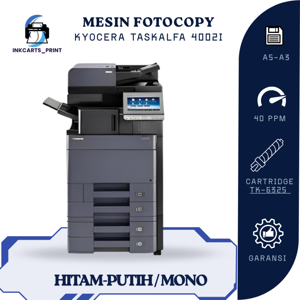 Mesin Fotokopi Kyocera TASKalfa 4002i A3 Monokrom | Kantor & Percetakan