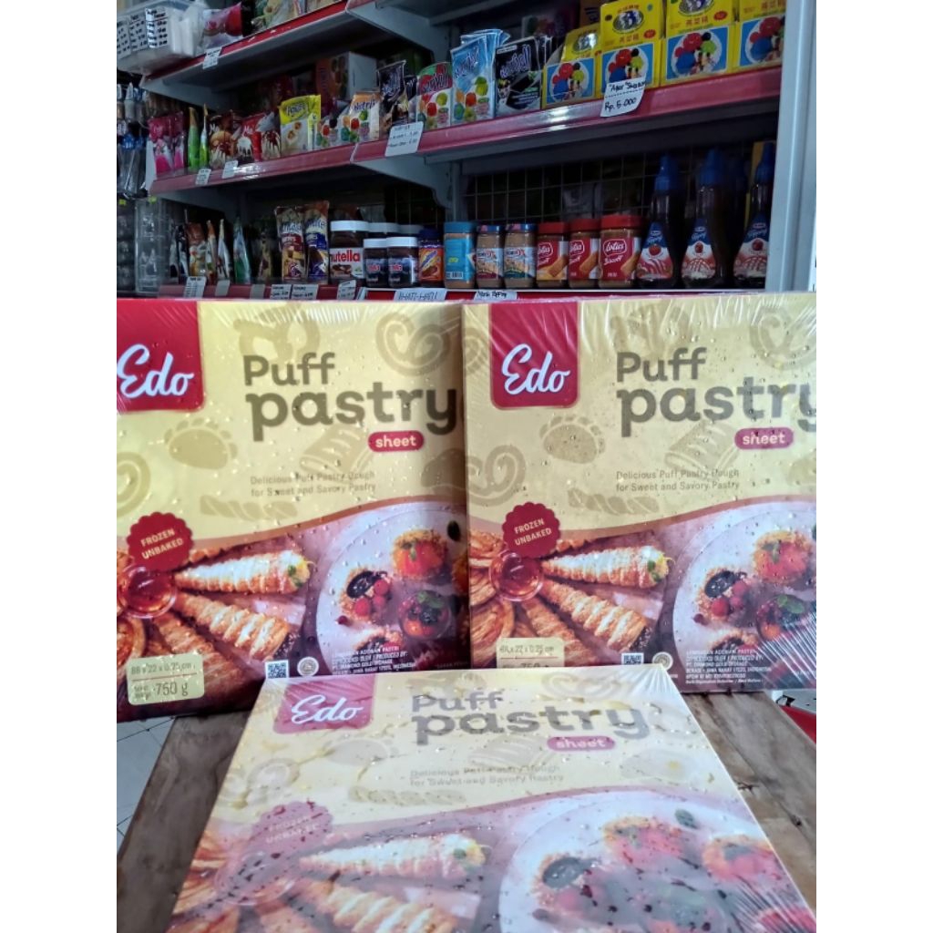 Edo Puff pastry Sheet Kemasan 750gr | Puff Pastry | Edo Puff
