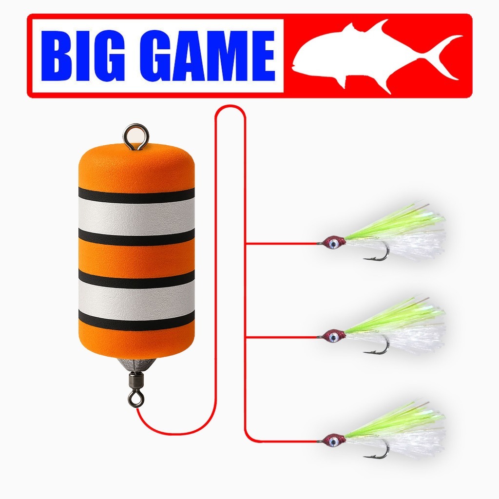 Pelampung Sabiki / Pelampung Cork Big Game Untuk Memancing ikan GT Talang Talang Kakap Putih di Laut