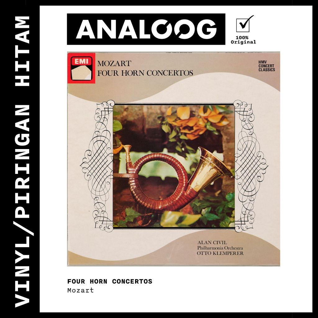 (VINYL/PIRINGAN HITAM) - MOZART - FOUR HORN CONCERTOS.